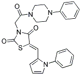 (Z)-3-(2-OXO-2-(4-PHENYLPIPERAZIN-1-YL)ETHYL)-5-((1-PHENYL-1H-PYRROL-2-YL)METHYLENE)THIAZOLIDINE-2,4-DIONE Struktur