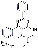 N-(2,2-DIMETHOXYETHYL)-2-PHENYL-6-[3-(TRIFLUOROMETHYL)PHENYL]PYRIMIDIN-4-AMINE Struktur