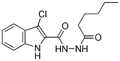 3-CHLORO-N'-HEXANOYL-1H-INDOLE-2-CARBOHYDRAZIDE Struktur