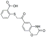 2-[2-OXO-2-(3-OXO-3,4-DIHYDRO-2H-BENZO[1,4]OXAZIN-6-YL)-ETHYLSULFANYL]-BENZOIC ACID Struktur