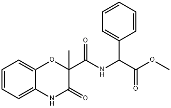 METHYL 2-([(2-METHYL-3-OXO-3,4-DIHYDRO-2H-1,4-BENZOXAZIN-2-YL)CARBONYL]AMINO)-2-PHENYLACETATE Struktur