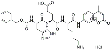 Z-HIS-GLU-LYS-MCA HYDROCHLORIDE Struktur