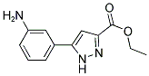 5-(3-AMINO-PHENYL)-1H-PYRAZOLE-3-CARBOXYLIC ACID ETHYL ESTER Struktur