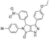 5-(4-BROMOPHENYL)-3-(4-ETHOXYPHENYL)-4-(3-NITROPHENYL)-4,5-DIHYDROPYRROLO[3,4-C]PYRAZOL-6(1H)-ONE Struktur