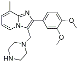 2-(3,4-DIMETHOXY-PHENYL)-8-METHYL-3-PIPERAZIN-1-YLMETHYL-IMIDAZO[1,2-A]PYRIDINE Struktur