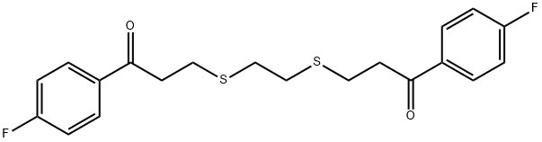 1-(4-FLUOROPHENYL)-3-[(2-([3-(4-FLUOROPHENYL)-3-OXOPROPYL]SULFANYL)ETHYL)SULFANYL]-1-PROPANONE Struktur