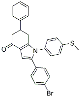 2-(4-BROMOPHENYL)-1-(4-METHYLTHIOPHENYL)-6-PHENYL-5,6,7-TRIHYDROINDOL-4-ONE Struktur