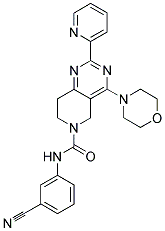 4-MORPHOLIN-4-YL-2-PYRIDIN-2-YL-7,8-DIHYDRO-5H-PYRIDO[4,3-D]PYRIMIDINE-6-CARBOXYLIC ACID (3-CYANO-PHENYL)-AMIDE Struktur