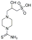 3-[4-(AMINOCARBONOTHIOYL)PIPERAZIN-1-YL]-2-HYDROXYPROPANE-1-SULFONIC ACID Struktur