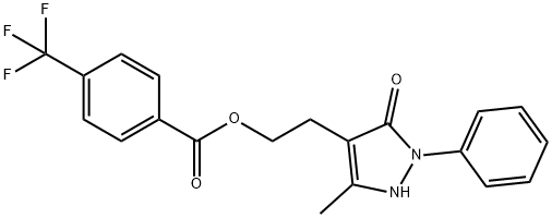 2-(5-METHYL-3-OXO-2-PHENYL-2,3-DIHYDRO-1H-PYRAZOL-4-YL)ETHYL 4-(TRIFLUOROMETHYL)BENZENECARBOXYLATE Struktur