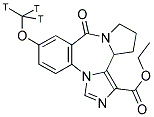 11,12,13,13A-TETRAHYDRO-7-[1',1',1'-3H] METHOXY-9-OXO-9H-IMIDAZO [1,5-A] PYROLO[2,1-C][1,4]BENZODIAZEPINE-1-CARBOXYLIC ACID, ETHYL ESTER Struktur