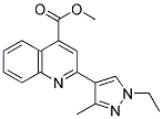 2-(1-ETHYL-3-METHYL-1 H-PYRAZOL-4-YL)-QUINOLINE-4-CARBOXYLIC ACID METHYL ESTER Struktur