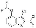 3-CHLORO-4-DIFLUOROMETHOXY-BENZO[B]THIOPHENE-2-CARBONYL CHLORIDE Struktur