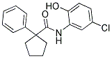 N-(5-CHLORO-2-HYDROXYPHENYL)(PHENYLCYCLOPENTYL)FORMAMIDE Struktur