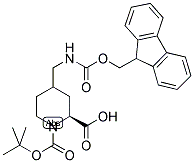 BOC-L-(4-CIS/TRANS)-HOMOPRO(4-CH2NH-FMOC) Struktur