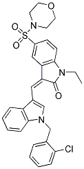 (Z)-3-((1-(2-CHLOROBENZYL)-1H-INDOL-3-YL)METHYLENE)-1-ETHYL-5-(MORPHOLINOSULFONYL)INDOLIN-2-ONE Struktur