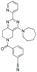 3-(4-AZEPAN-1-YL-2-PYRIDIN-2-YL-7,8-DIHYDRO-5H-PYRIDO[4,3-D]PYRIMIDINE-6-CARBONYL)-BENZONITRILE Struktur