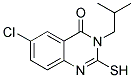 6-CHLORO-3-ISOBUTYL-2-MERCAPTOQUINAZOLIN-4(3H)-ONE Struktur