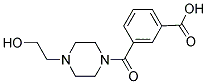 3-[4-(2-HYDROXY-ETHYL)-PIPERAZINE-1-CARBONYL]-BENZOIC ACID Struktur