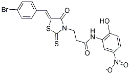 3-[(5Z)-5-(4-BROMOBENZYLIDENE)-4-OXO-2-THIOXO-1,3-THIAZOLIDIN-3-YL]-N-(2-HYDROXY-5-NITROPHENYL)PROPANAMIDE Struktur