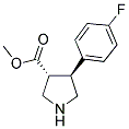 METHYL (+/-)-TRANS-4-(4-FLUORO-PHENYL)-PYRROLIDINE-3-CARBOXYLATE Struktur