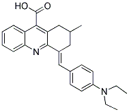 4-(4-DIETHYLAMINO-BENZYLIDENE)-2-METHYL-1,2,3,4-TETRAHYDRO-ACRIDINE-9-CARBOXYLIC ACID Struktur