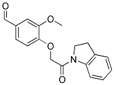 4-[2-(2,3-DIHYDRO-1H-INDOL-1-YL)-2-OXOETHOXY]-3-METHOXYBENZALDEHYDE Struktur