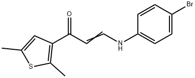 (E)-3-(4-BROMOANILINO)-1-(2,5-DIMETHYL-3-THIENYL)-2-PROPEN-1-ONE Struktur