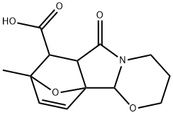 (6-OXO-8-METHYL-8,10A-EPOXY-3,4,7,8,10A,10B-HEXA-HYDRO-2H,6AH-[1,3]OXAZINO[2,3-A]ISOINDOL)-7-CARBOXYLIC ACID Struktur