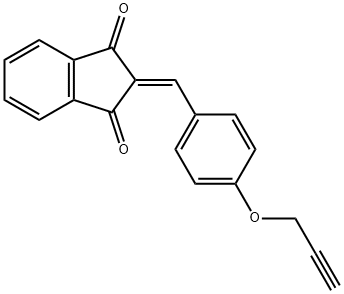 2-([4-(2-PROPYNYLOXY)PHENYL]METHYLENE)-1H-INDENE-1,3(2H)-DIONE Struktur