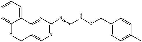 N-(5H-CHROMENO[4,3-D]PYRIMIDIN-2-YL)-N'-[(4-METHYLBENZYL)OXY]IMINOFORMAMIDE Struktur