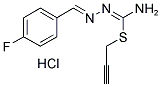 2,3-DIAZA-4-(4-FLUOROPHENYL)-1-PROP-2-YNYLTHIOBUTA-1,3-DIENYLAMINE, HYDROCHLORIDE Struktur