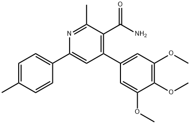 2-METHYL-6-(4-METHYLPHENYL)-4-(3,4,5-TRIMETHOXYPHENYL)NICOTINAMIDE Struktur