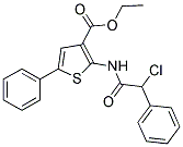 2-(2-CHLORO-2-PHENYL-ACETYLAMINO)-5-PHENYL-THIOPHENE-3-CARBOXYLIC ACID ETHYL ESTER Struktur