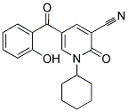 1-CYCLOHEXYL-5-(2-HYDROXY-BENZOYL)-2-OXO-1,2-DIHYDRO-PYRIDINE-3-CARBONITRILE Struktur