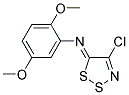 N-[(5Z)-4-CHLORO-5H-1,2,3-DITHIAZOL-5-YLIDENE]-N-(2,5-DIMETHOXYPHENYL)AMINE Struktur