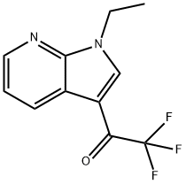 1-(1-ETHYL-1H-PYRROLO[2,3-B]PYRIDIN-3-YL)-2,2,2-TRIFLUORO-1-ETHANONE Struktur