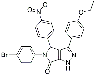 5-(4-BROMOPHENYL)-3-(4-ETHOXYPHENYL)-4-(4-NITROPHENYL)-4,5-DIHYDROPYRROLO[3,4-C]PYRAZOL-6(1H)-ONE Struktur