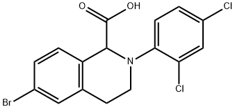 6-BROMO-2-(2,4-DICHLORO-PHENYL)-1,2,3,4-TETRAHYDRO-ISOQUINOLINE-1-CARBOXYLIC ACID Struktur