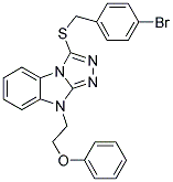 3-[(4-BROMOBENZYL)THIO]-9-(2-PHENOXYETHYL)-9H-[1,2,4]TRIAZOLO[4,3-A]BENZIMIDAZOLE Struktur