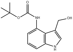 (3-HYDROXYMETHYL-1H-INDOL-4-YL)-CARBAMIC ACID TERT-BUTYL ESTER Struktur