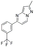 2-METHYL-5-[3-(TRIFLUOROMETHYL)PHENYL]PYRAZOLO[1,5-A]PYRIMIDINE Struktur