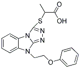 2-([9-(2-PHENOXYETHYL)-9H-[1,2,4]TRIAZOLO[4,3-A]BENZIMIDAZOL-3-YL]THIO)PROPANOIC ACID Struktur