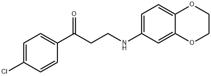 1-(4-CHLOROPHENYL)-3-(2,3-DIHYDRO-1,4-BENZODIOXIN-6-YLAMINO)-1-PROPANONE Struktur