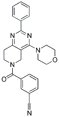 3-(4-MORPHOLIN-4-YL-2-PHENYL-7,8-DIHYDRO-5H-PYRIDO[4,3-D]PYRIMIDINE-6-CARBONYL)-BENZONITRILE Struktur