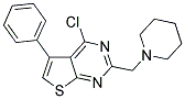 4-CHLORO-5-PHENYL-2-(PIPERIDIN-1-YLMETHYL)THIENO[2,3-D]PYRIMIDINE Struktur