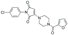 1-(4-CHLOROPHENYL)-3-[4-(2-FUROYL)PIPERAZIN-1-YL]-1H-PYRROLE-2,5-DIONE Struktur