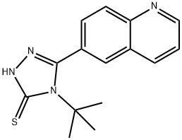 4-(TERT-BUTYL)-5-(6-QUINOLINYL)-4H-1,2,4-TRIAZOL-3-YLHYDROSULFIDE Struktur