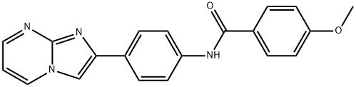 N-(4-IMIDAZO[1,2-A]PYRIMIDIN-2-YLPHENYL)-4-METHOXYBENZENECARBOXAMIDE Struktur