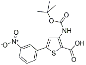 3-TERT-BUTOXYCARBONYLAMINO-5-(3-NITROPHENYL)THIOPHENE-2-CARBOXYLIC ACID Struktur